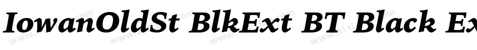 IowanOldSt BlkExt BT Black Extension字体转换